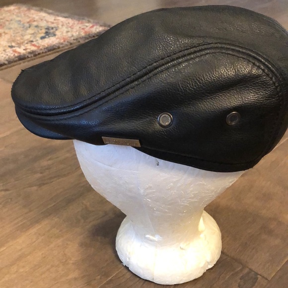 Lethmik leather newsboy cap hat - Picture 1 of 15